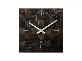 Часы настенные SLT 5195 CHESS BLACK WOOD в Верх-Ирмени - verh-irmen.mebel-nsk.ru | фото