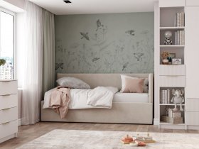 Диван-кровать Бенто (крем) в Верх-Ирмени - verh-irmen.mebel-nsk.ru | фото