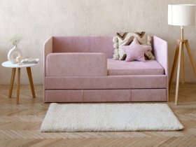 Диван-кровать Happy (розовый) в Верх-Ирмени - verh-irmen.mebel-nsk.ru | фото