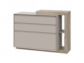 Комод 1200 22 J-Э Этна (дуб эндгрей/кашемир) в Верх-Ирмени - verh-irmen.mebel-nsk.ru | фото