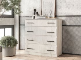Комод Стандарт-6 NEW (дуб крафт белый) в Верх-Ирмени - verh-irmen.mebel-nsk.ru | фото