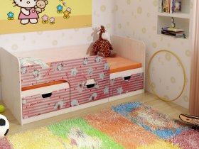 Кровать детская с ящиками 1,86 Минима Hello Kitty в Верх-Ирмени - verh-irmen.mebel-nsk.ru | фото