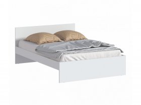 Кровать двуспальная 1,4м Бруклин СБ-3353 (белый) в Верх-Ирмени - verh-irmen.mebel-nsk.ru | фото