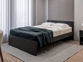 Кровать двуспальная 1,4м Бруклин СБ-3353 (диамант серый) в Верх-Ирмени - verh-irmen.mebel-nsk.ru | фото