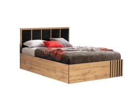 Кровать двуспальная с подъем. мех. 1,6 м Либерти 51.20 в Верх-Ирмени - verh-irmen.mebel-nsk.ru | фото