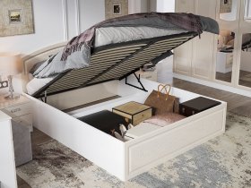 Кровать двуспальная 1,6 м Венеция КРМП-160 с подъемным механизмом в Верх-Ирмени - verh-irmen.mebel-nsk.ru | фото