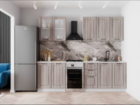 Кухонный гарнитур Империя 2,0 м (ясень шимо светлый) в Верх-Ирмени - verh-irmen.mebel-nsk.ru | фото
