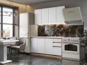 Кухонный гарнитур Ника 1,6 м (белый) в Верх-Ирмени - verh-irmen.mebel-nsk.ru | фото