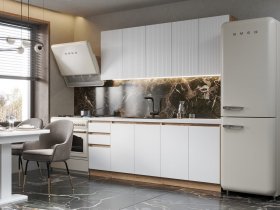 Кухонный гарнитур Ника 2,0 м (белый) в Верх-Ирмени - verh-irmen.mebel-nsk.ru | фото