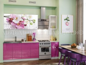 Кухонный гарнитур Орхидея (сиреневый) в Верх-Ирмени - verh-irmen.mebel-nsk.ru | фото