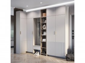 Модульная прихожая Пандора (кашемир/MF03) в Верх-Ирмени - verh-irmen.mebel-nsk.ru | фото