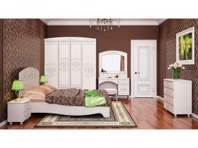 Модульная спальня Каролина в Верх-Ирмени - verh-irmen.mebel-nsk.ru | фото