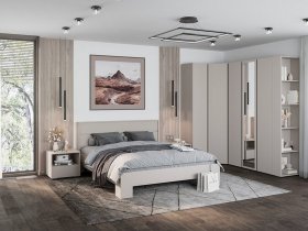 Модульная спальня Люмо (кашемир) в Верх-Ирмени - verh-irmen.mebel-nsk.ru | фото