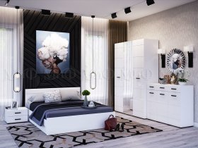 Модульная спальня Нэнси NEW в Верх-Ирмени - verh-irmen.mebel-nsk.ru | фото