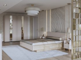 Модульная спальня Одетта (дуб эндгрей/меланж) в Верх-Ирмени - verh-irmen.mebel-nsk.ru | фото