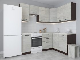 Модульная угловая кухня 1,4м*2,1м Лада (пикард) в Верх-Ирмени - verh-irmen.mebel-nsk.ru | фото