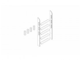Пакет №10 Прямая лестница и опоры для двухъярусной кровати Соня в Верх-Ирмени - verh-irmen.mebel-nsk.ru | фото