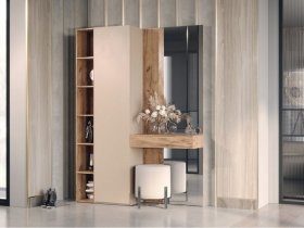 Прихожая Ева (кашемир/дуб вотан) в Верх-Ирмени - verh-irmen.mebel-nsk.ru | фото