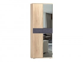 Шкаф двухстворчатый с зеркалом Бьянка (Хандис) в Верх-Ирмени - verh-irmen.mebel-nsk.ru | фото