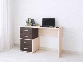Стол письменный Сити-2 (венге/дуб молочный) в Верх-Ирмени - verh-irmen.mebel-nsk.ru | фото