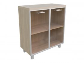 Тумба 2 двери со стеклом (бронза) Президент-ПРО Пр502 в Верх-Ирмени - verh-irmen.mebel-nsk.ru | фото