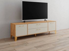 Тумба под ТВ Парус-13 (дуб крафт золотой/кашемир) в Верх-Ирмени - verh-irmen.mebel-nsk.ru | фото