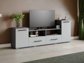 Тумба под ТВ Парус-2 (графит серый/серый камень) в Верх-Ирмени - verh-irmen.mebel-nsk.ru | фото